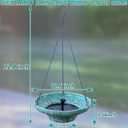 Solar Fountain Ceramic Hanging Bird Bath,Bird Bath for Outside,Outdoor Fountain Bird Bath,Garden and Home Decor