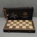 Magnetic Wooden Chess Set for Adults Kids 15'' Chess Board with Handmade Pieces, Folding Portable Travel Unique Chess Sets Game for Tournament Professional Beginner