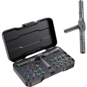 24 in 1 Magnetic Screwdriver Set Precision Screwdriver Mini Removable self-assembly Magnetic DIY Precision Tool kit for Furniture, Computer, Laptop,PC and Bicycle