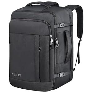 55L Carry On Backpack, Extra Large Travel Backpack for Men & Women, Expandable 60L Big Capacity Bag For Airplanes, Travel Gifts for Men Women, Fits 18.4 Inch Laptop, Luggage Suitcase Daypack, Black