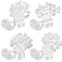 100 Pcs Entry Door Plugs 1/4 x 5/16 and 3/8 x 5/16 Diameter Door Frame, Variety Pack White Screw Hole Plugs