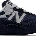 New Balance Kids' 990 V6 Lace-up Sneaker (5 X-Wide Toddler, Navy/Silver)