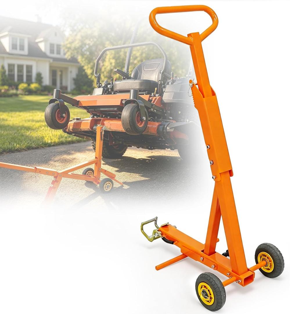 Heavy Duty Zero Turn Mower Lift Jack - 800 lbs Capacity Lawn Mower Lift with Safety Locking Arm, Portable Riding Mower Lift for Blade Changes, Oil Changes & Deck Cleaning