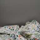 HoneiLife Floral Quilt King Size - 3 Pieces Microfiber Quilt Sets Lightweight Bedspreads Wildflower Coverlets Retro Bed Cover King Quilt Bedding Set All Season Quilts (King-106" x 96", Green & White)