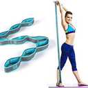 DEHUB Stretch Strap, Elastic Yoga Stretching Strap, Multi-Loop for Physical Therapy, Pilates, Yoga, Dance & Gymnastics Exercise and Flexible Pilates Stretch Band