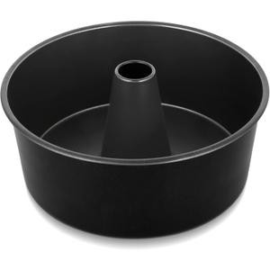 TeamFar 10 Inch Angel Food Cake Pan, Non-Stick Coating Stainless Steel Core Pound Cake Pan with Tube, for Home/Kitchen, Healthy & Heatproof, One-piece & Hollow Design, Release& Clean Easily