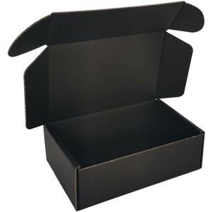 50 Pack 6x4x2'' Small Shipping Boxes, Corrugated Cardboard Mailers for Business, Black (CM642B)