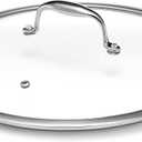 HexClad Tempered Glass Lid, 12-Inch Designed for HexClad Hybrid Cookware, Steam Vented, Dishwasher Safe