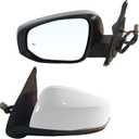 Left Driver side Mirror Assembly Fits 2016-2024 Toyota Tacoma With Power Glass, Heated, Turn Signal Blind Spot Detection Manual Folding Match to White Replace TO1320350(8Pins)