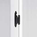 Home Expert 4 Pack (2 Pairs) Matte Black Cabinet Hinges for Kitchen Doors, Self-Closing, 1/2 Inch Overlay (Variable), Semi-Concealed Face Frame, Surface Mount Cabinet Hardware