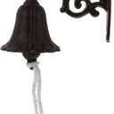 DOITOOL Vintage Cast Iron Doorbell 6.29 Inch Metal Bell Ringer Wall Mounted Decorative Bell for Home Garden Indoor Outdoor Use Rustic Style