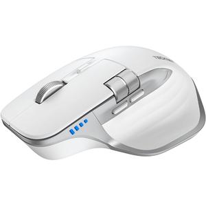 TECKNET Wireless Mouse, Bluetooth Mouse (BT5.3/5.0 & 2.4G) Rechargeable Ergonomic Optical Mouse with 6 Adjustable DPI, Side Scroll, Quiet Clicks, USB A Receiver, 7 Buttons, Wide Compatibility - White