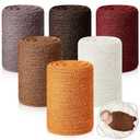 Tudomro 6 Pcs 15.8 x 59'' Newborn Baby Stretch Wraps Set 6 Colors Baby Photography Props Unisex Newborn Long Ripple Wrap Photo Blanket for Girl Boy Christmas DIY Photography(Elegant Color)