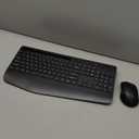 Wireless Keyboard and Mouse Combo - Full-Sized Ergonomic Keyboard with Wrist Rest, Phone Holder, Sleep Mode, Silent 2.4GHz Cordless Keyboard Mouse Combo for Computer, Laptop, PC, Mac, Windows -Trueque (1 PACK, Black)