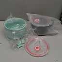 Nuenen 2 Pcs Soup Bowls with Lids and Handles 30 oz Microwave Safe Ceramic Soup Mug Microwavable Ramen Containers with Lids Large Colorful Cups for Noodle Cereal kitchen(Blue, Dark Green)