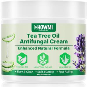 2 x Antifungal Cream with Tea Tree Oil Advanced Herbal Relief for Skin Fungus, Jock Itch, Eczema, Athlete's Foot, Tinea Versicolor, Natural Treatment 100g