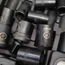 BOEN 35-Piece 1/2" Drive Deep Impact Socket Set - SAE 3/8"-1-1/4" & Metric 8-24mm, Extensions, Joint & Adapter, Cr-V Steel, Double Lock Case