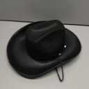 Kangaroo -Cowboy Hat for Women & Men with Pull-on Closure, Costume Party Perfectly Fits as Adults Cowgirl (Black)