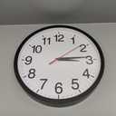 14 Inch Wall Clock Modern Battery Operated Silent Non Ticking Large Analog Clock for Living Room Office Home Bedroom Kitchen Bathroom(Black)