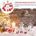 BESPORTBLE Christmas Doll Resin Figurines Set 18 Pcs Miniature Christmas Adornments Shatterproof Small Decorative Artware for Holiday Table and Home D Cor