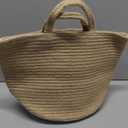 MAGICLULU Woven Storage Basket Rope Lining Decorative and Functional Laundry Basket Two Handles for Home Organization for Clothes Toys and Sundries