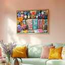 1000 Piece Puzzles for Adults,Book Jigsaw Puzzle,Flower Handbook Puzzles 1000 Pieces,Creative Games and Gifts Difficult Floral Puzzle Home Decor Toy for Adults Elders (27.5"x19.6"), 1:1 Poster