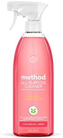 Method All-Purpose Cleaner, Pink Grapefruit, Perfect for Most Counters, Tiles, Stone, and More, 28 oz spray bottle + refill bottle 68 Oz