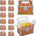 Adorox 24 Pack Treasure Chest Candy Boxes - Party Favors, Goodie Bags, Decorations for Birthday, Events