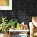 LEVOWAY 33 Pack 3D Wall Panels for Interior Wall Decor, 12''x12'' Black Accent Textured Wall Panels, Wall Covering Panles for Living Room, Gaming Room, TV Background, Cover 32 Sq.Ft