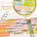 2 x Bible Tabs, Glitter Laminated Bible Tab Women & Men, Christian Gifts, Large Print Bible Tabs Easy Navigation, Bible Book Index Tabs Labels, Bible Study Supplies (Boho)