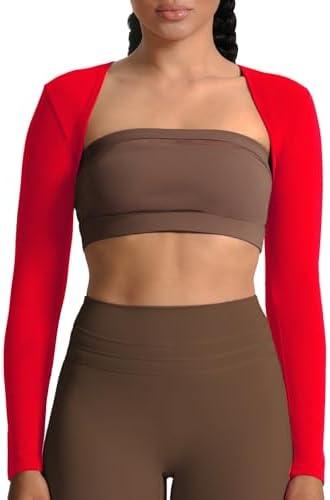 Aoxjox Women's Long Sleeve Open Front Lexi Lined Bolero Shrug Crop Top Cardigan S Aoxjox Women's Long Sleeve Open Front Lexi Lined Bolero Shrug Crop Top Cardigan S