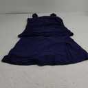 Womens Two Piece Tankini Bathing Suits with Skirt Tummy Control Swimsuits Ladies Swimwear (Large, Navy Blue)