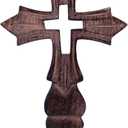 ETROVES Decorative Wooden Handheld and Tabletop Cross, Rustic Wall Cross Stand, Religious Home Decor, Gift Idea for Birthdays, Easter, Christmas, Weddings