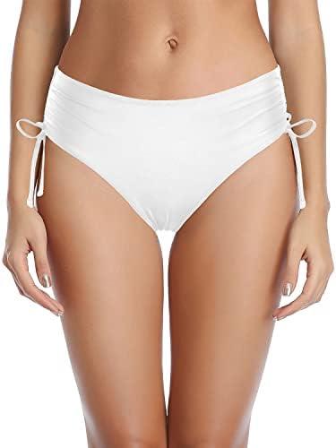 Tempt Me Women Bikini Bottoms Side Tie Adjustable Bathing Suit Swimsuit Full Coverage Swim Bottom Size XS