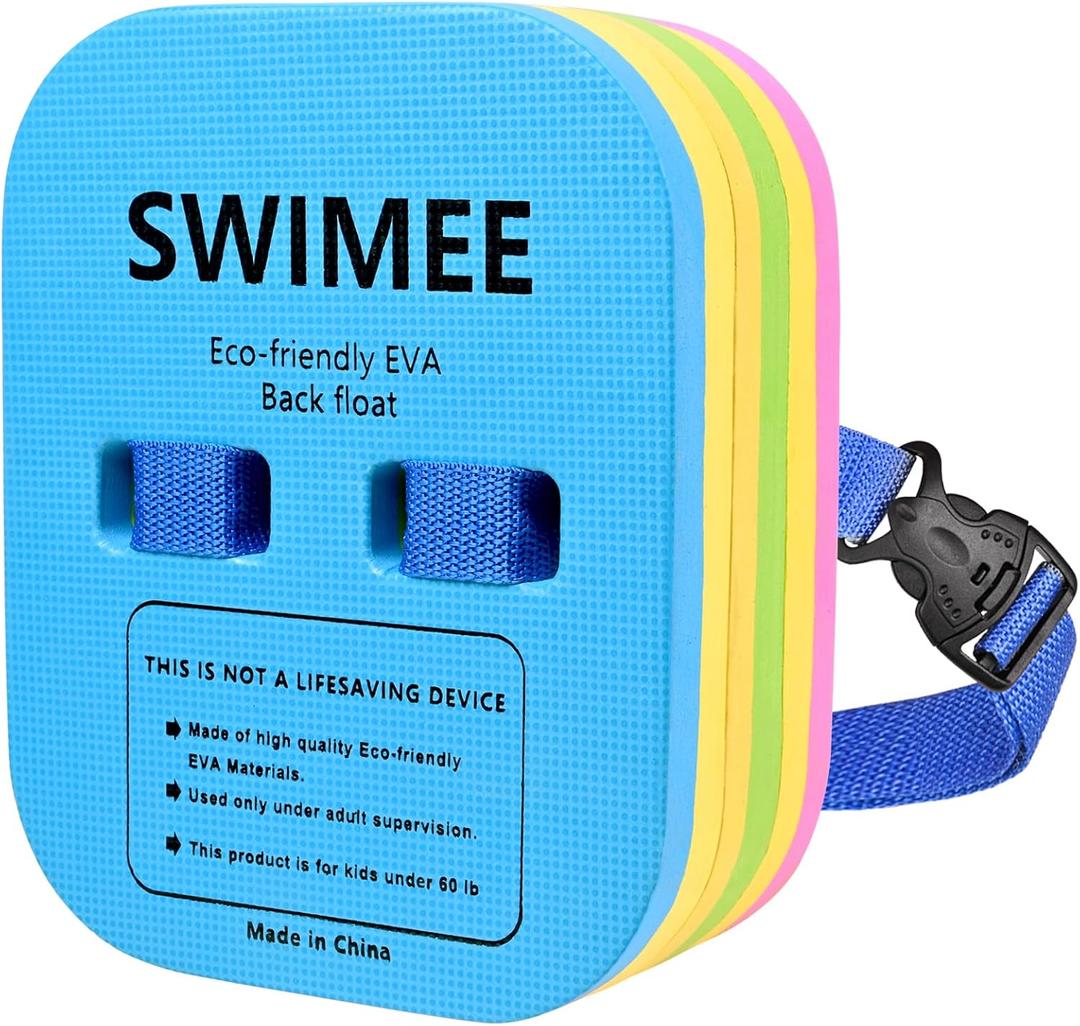 SWIMMEE Back Float for Kids Children Safety Swim Bubble with Adjustable 3 Layers Swim Belts Comfortable Waterproof Floaties Device for Kids Toddler Swimming Floats (10lb-60lb)