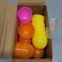 UOUYOO Empty plastic eggs 3.4 inch unfilled plastic Easter eggs for Easter Egg Hunt Suprise Egg Stuffers Filler Easter Decorations 12Pcs