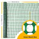 Houseables Fencing, Temporary Fence, Snow Fence, 4x100' Feet, 10.55 lb/roll, Green Plastic Fencing, Deer Netting, Plastic Mesh Roll, Safety Netting, Construction, Yard, Garden, Chicken, Dogs, Backyard