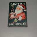 Vintage Style Christmas Decor Sign - Santa's Hot Cocoa Metal Tin Sign, Festive Wall Decor for Kitchen, Cafe, Bar - Perfect for Hot Cocoa Lovers - 8x12 Inch (P4)