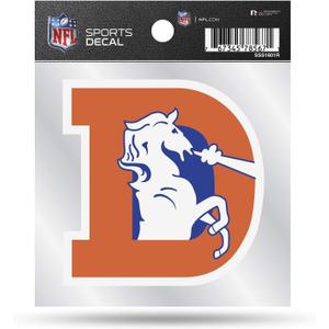 Rico Industries NFL unisex-adult NFL Retro 4x4 Decal (7"L x 5"W, Team Color)