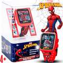 Spider-Man Kids Smartwatch - Interactive LED Screen with 10 Custom Watch Faces, Camera, Games, Alarm, Step Tracker & More - Fun Gift for Boys with Marvel Silicone Strap - Fits Wrists 5.5'' to 8.0"