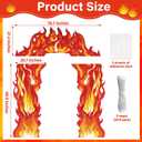 3Pcs Fire Flame Porch Banners Fire Birthday Party Decorations Flame Hanging Door Cover Banner Firefighter Porch Signs Backdrop for Pentecost Decor Firetruck Rescue Camping Photo Booth Prop Favors