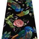 nuveti Yoga Mat Print Extra Thick TPE Non Slip Fitness Exercise Mat with Carrying Bag,72"x24" Extra Thick 6MM Exercise & Workout Mat for Yoga, Pilates Fitness and Floor Exercises (Peacock)