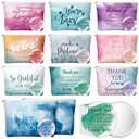 Vercraft 20 Pcs Employee Appreciation Gifts for Women Teacher Inspirational Canvas Makeup Bag Portable Compact Mirror Bulk Cosmetic Bag Thank You Gifts Volunteer Nurse Coworker (Recognition,Pastel)