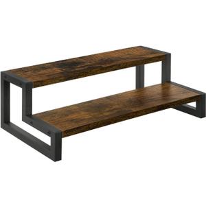 YINMIT Tiered Display Stand Riser Shelf, Wooden Spice Rack Organizer for Countertop, 2 Tier Kitchen Counter Shelf