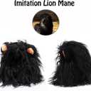 Onmygogo Lion Mane Wig for Cats and Dogs, Funny Pet Cat Costumes for Halloween Christmas, Furry Pet Clothing Accessories