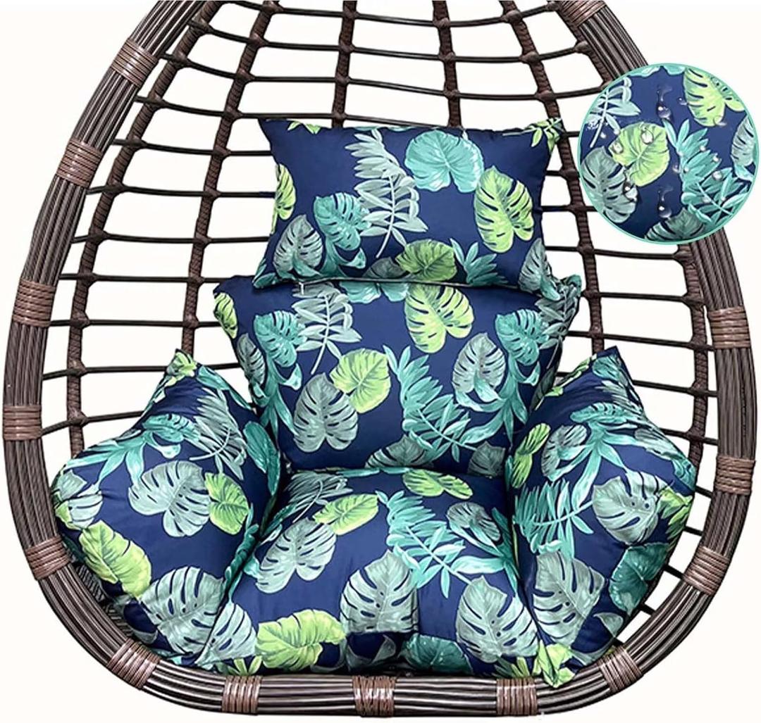 Indoor Outdoor Egg Chair Cushion Printed Hanging Basket Cushions, 49"L x 49"W