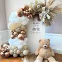 White Sand Metallic Champagne Gold Balloons Garland Arch Kit,152PCS White Nude Balloons with Clear Balloons for Birthday Boho Wedding Baby Shower Bridal Shower Engagement Anniversary Decorations