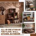 Weysat 6 Pack 12 Inch Wood Crates Box for Storage Display, Rustic Brown