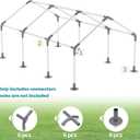 8 Leg Carport KitsHigh Peak Canopy Fitting Kit with 1-3/8" ID, Galvanized Steel Carport Connectors, shed Frame kit DIY Project