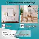 Waterbased Furniture Paint, Matte Finish for Cabinets, Doors, Tables, and Dressers Refinishing - With Tools, 16 Fl.Oz (Black)